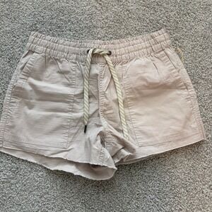 NEW Vuori Vintage Ripstop Shorts Womens XS Beige Tan Beach Casual Sporty